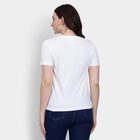 Ladies' 100% Cotton Round Neck T-Shirt , Off White, small image number null