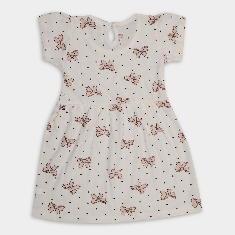 Infants' 100% Cotton Frock , सफ़ेद, large
