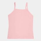 Girls Spaghetti Vest, गुलाबी, small image number null