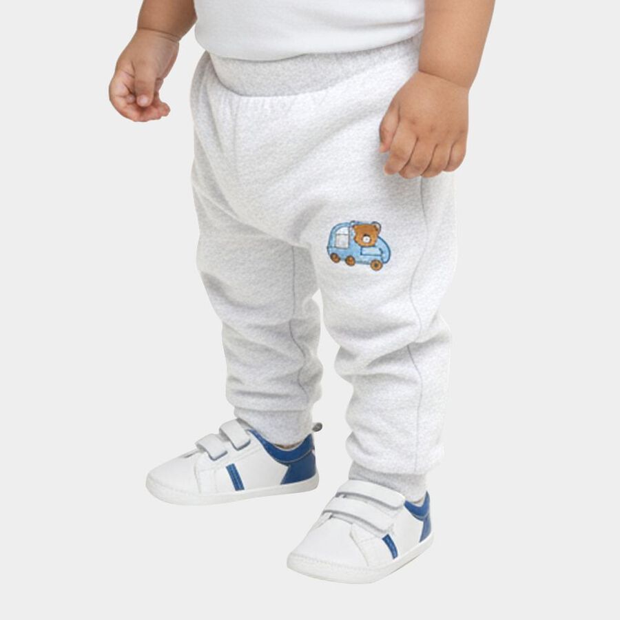 Infants Light Grey Printed Cotton Blend Pyjama, मिश्रित हल्का ग्रे, large image number null