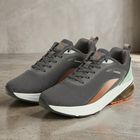 Men's Grey Lace-Up Sneakers, ग्रे, small