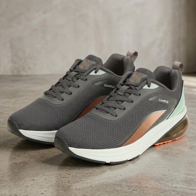 Men's Grey Lace-Up Sneakers