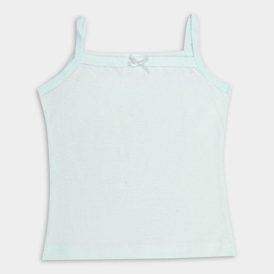 Girls' 100% Cotton Vest (Pack of 2), Light Blue, large image number null