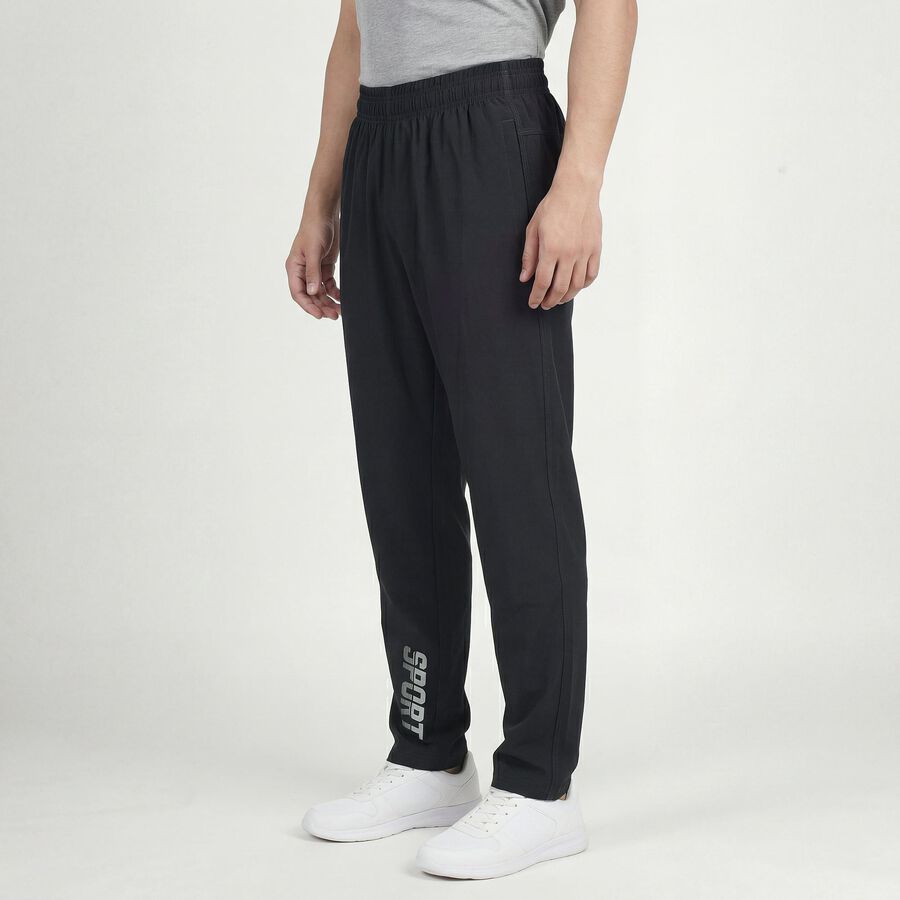 Men's Dark Grey Regular Fit Track Pants, Dark Grey, large