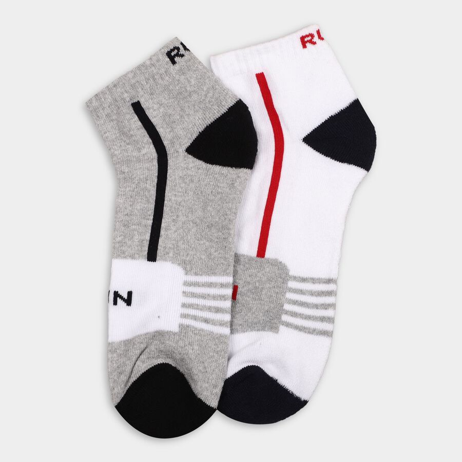 Men's Socks (Pack of 2), Melange Light Grey, large