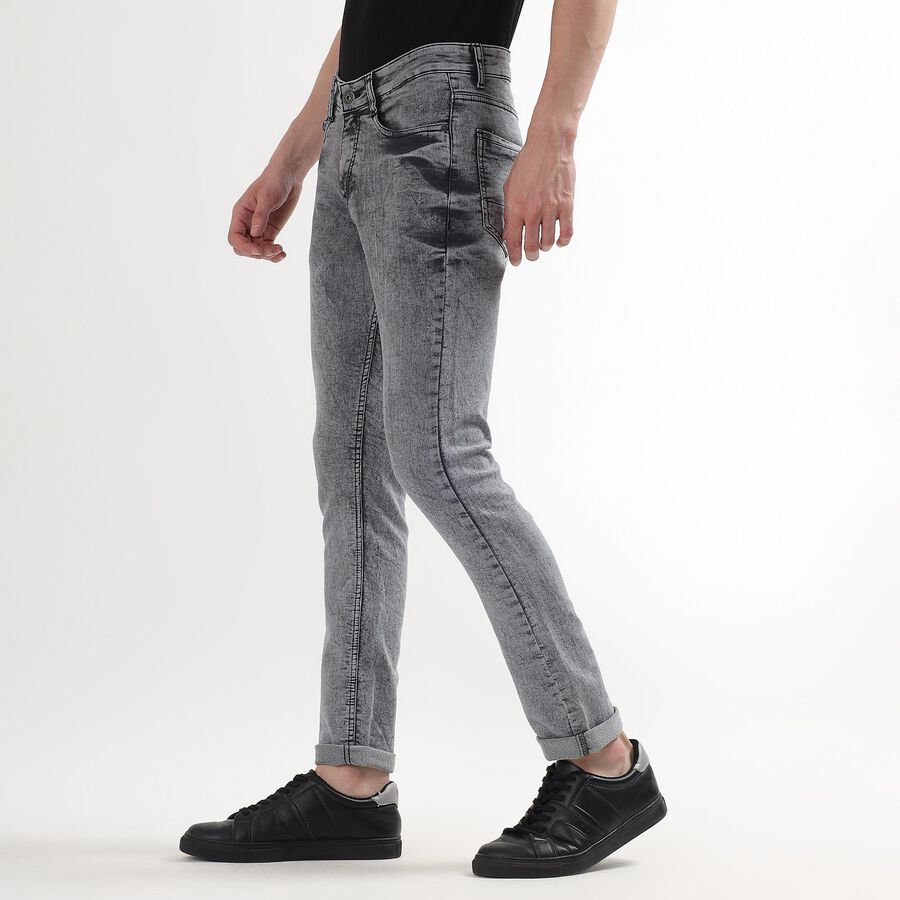 Men's Denim Skinny Jeans, Light Grey, large image number null