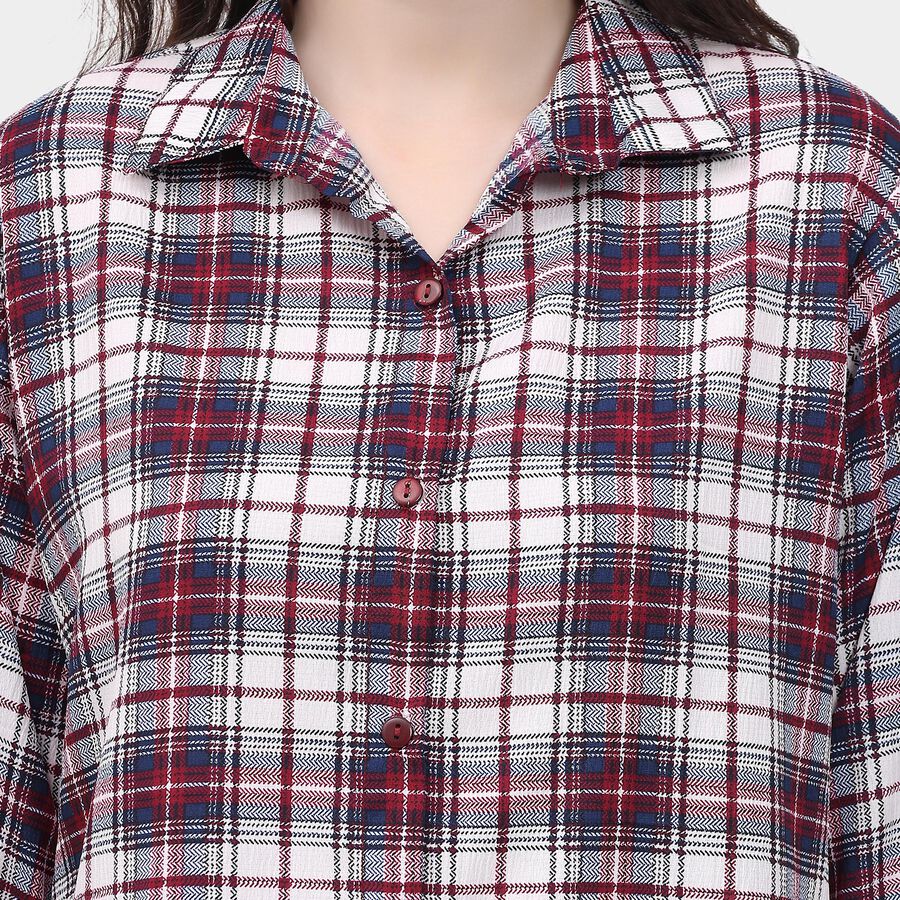 Ladies' Shirt, वाइन, large