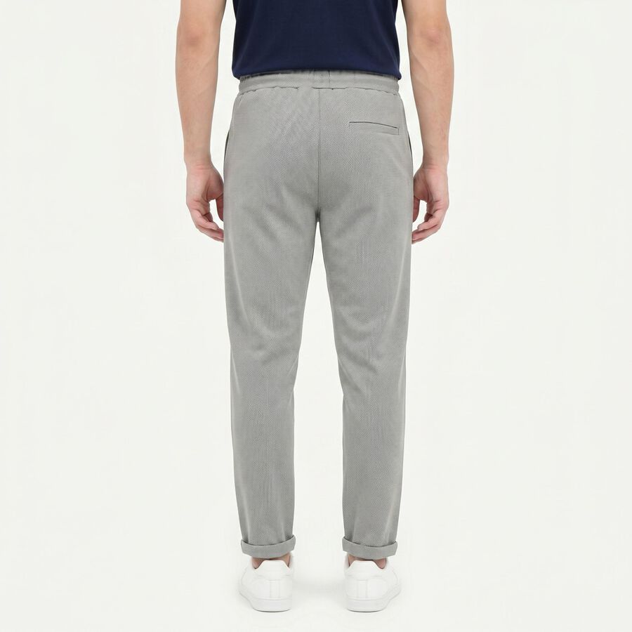 Men's Grey Slim Fit Jogger, हल्का ग्रे, large