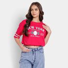 Ladies' 100% Cotton Crop  Top, गुलाबी, small image number null