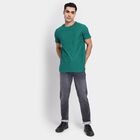 Men's 100% Cotton Round Neck Half Sleeves T-Shirt , Dark Green, small image number null