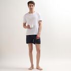 Men's 100% Cotton Boxers, Navy Blue, small