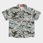 Infants Cotton Printed Shirt, Light Grey, small image number null