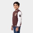Boys Maroon Varsity Jacket, Maroon, small
