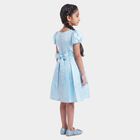 Girls' Aqua Fit and Flare Embellished Bow Detail Frock, एक्वा, small
