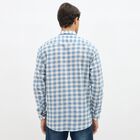 Men's Light Blue Cotton Spread Collar Casual Shirt, Light Blue, small image number null
