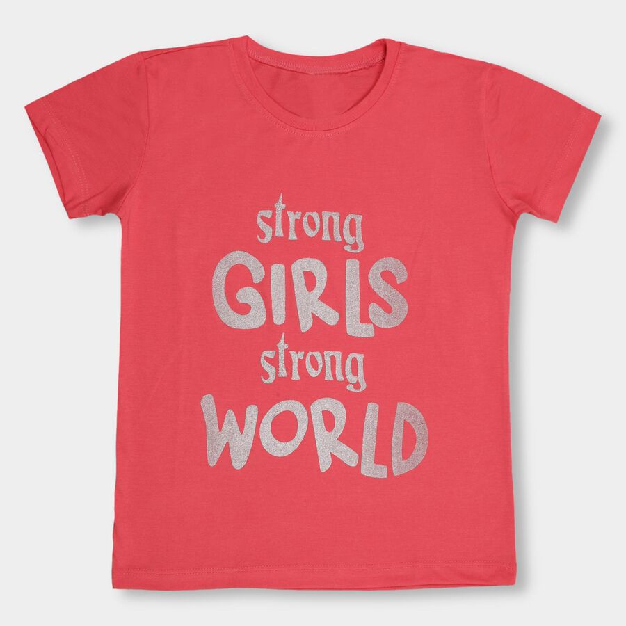 Girls' T-Shirt , Pink, large image number null