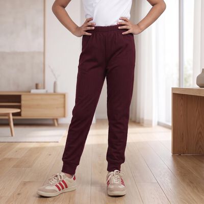 Girls' Maroon Long Johns Thermal