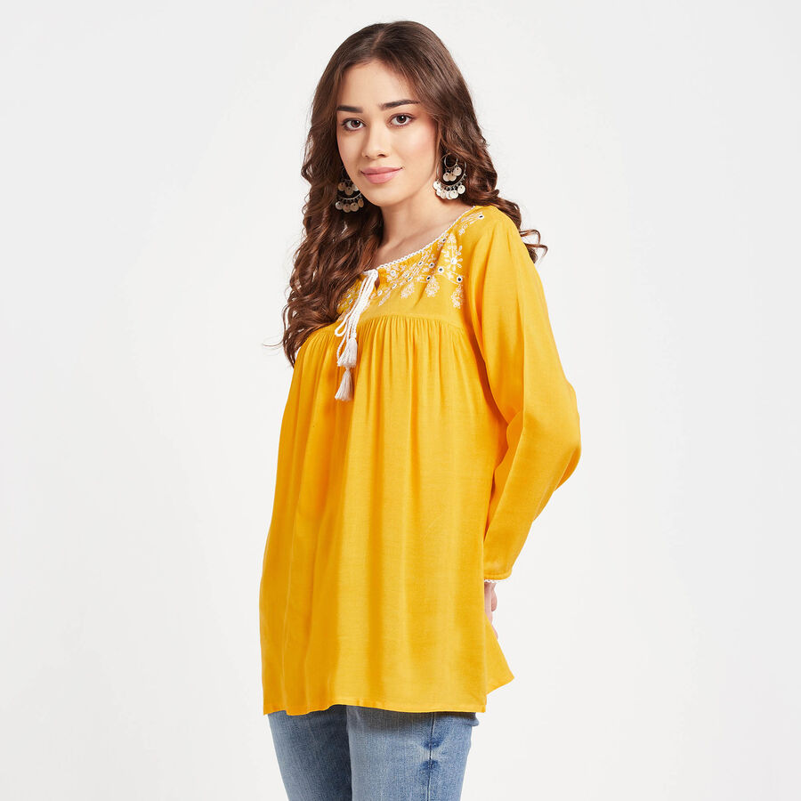 Solid Kurti, Yellow, large image number null