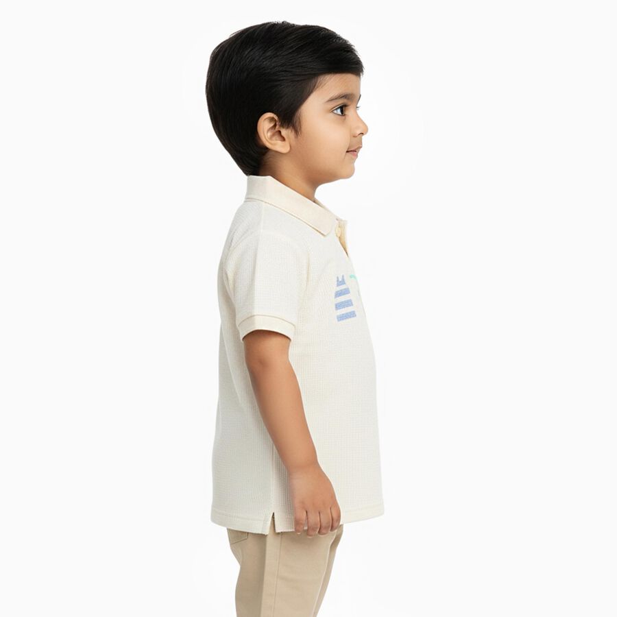 Infants' 100% Cotton T-Shirt, Off White, large image number null