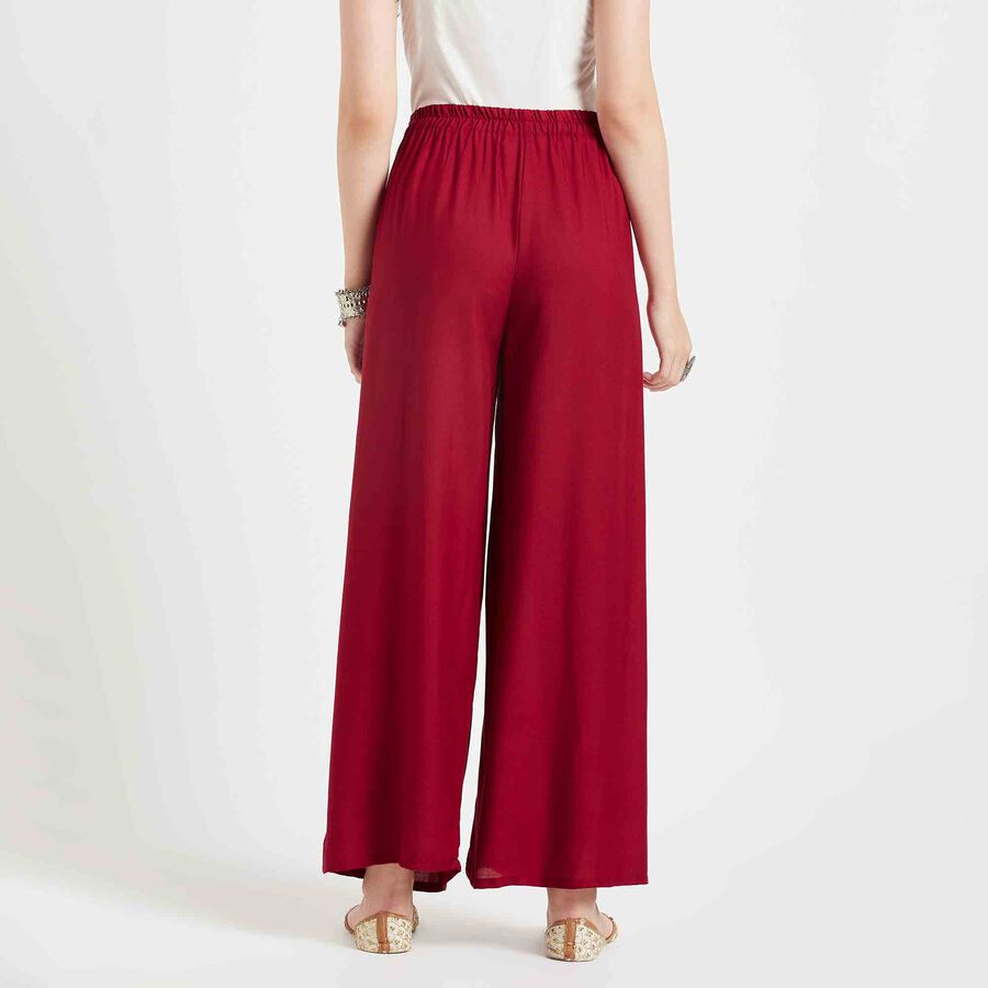 Solid Palazzo, Maroon, large image number null