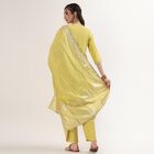 Women's Mint Mandarin Collar Printed Kurta, हल्का हरा, small