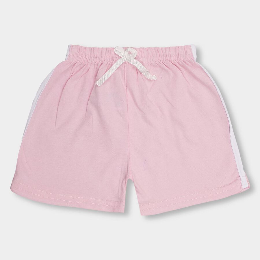 Infants' 100% Cotton Half Pant, हल्का गुलाबी, large