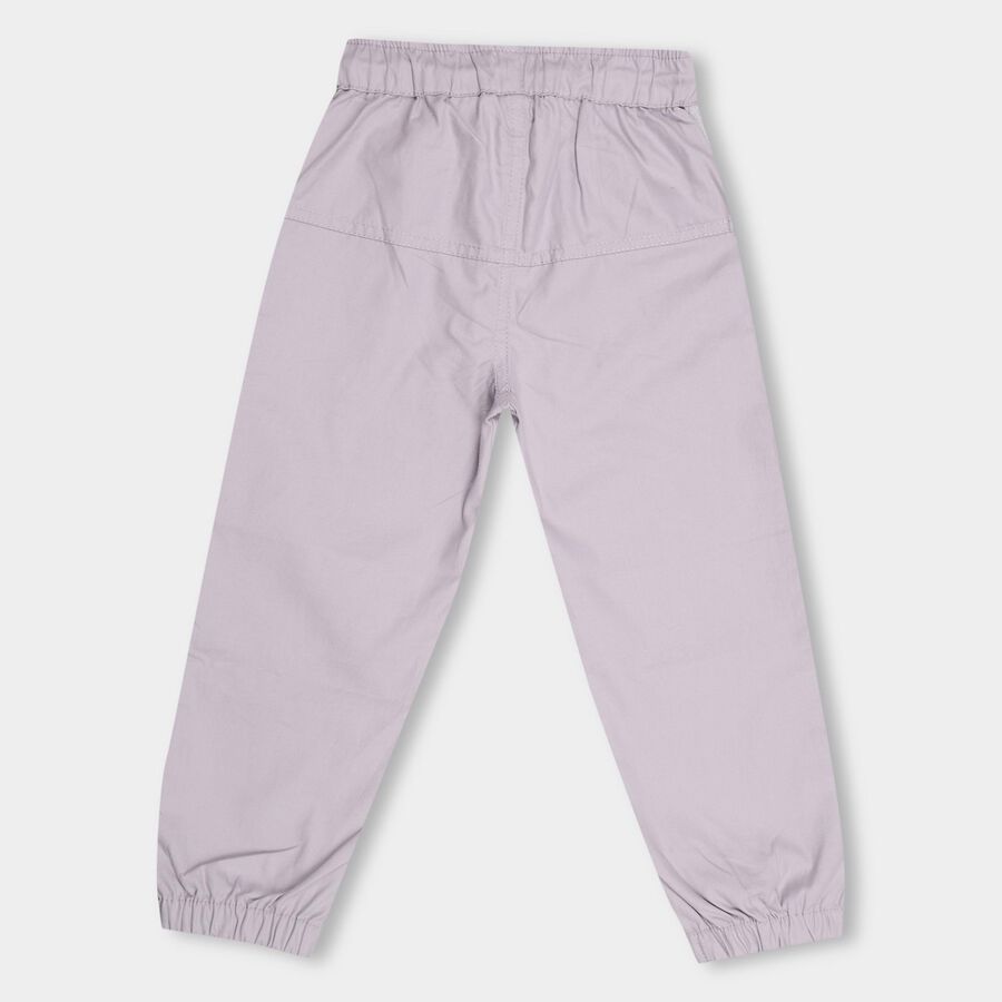 Boys' Light Lavender Regular Fit Jogger Trousers, हल्का ग्रे, large image number null