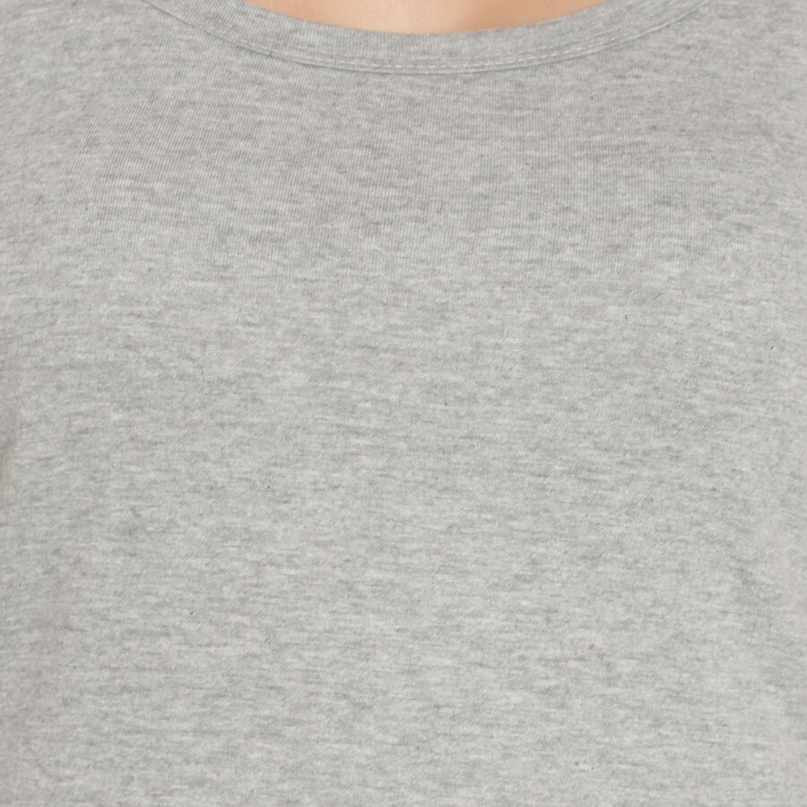 Solid Cotton Slips, Melange Light Grey, large image number null