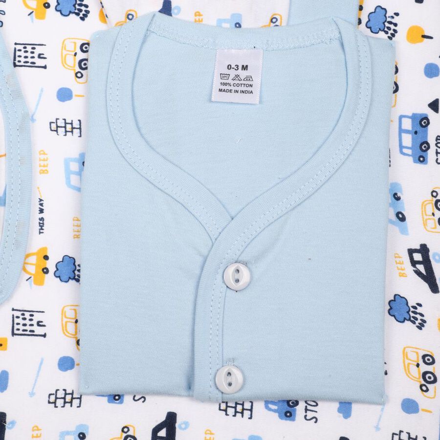 Infants' Cotton Gift Set, Light Blue, large image number null