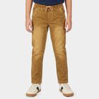 Boys Beige Jogger Fit Washed Jeans, गहरा पीला, small
