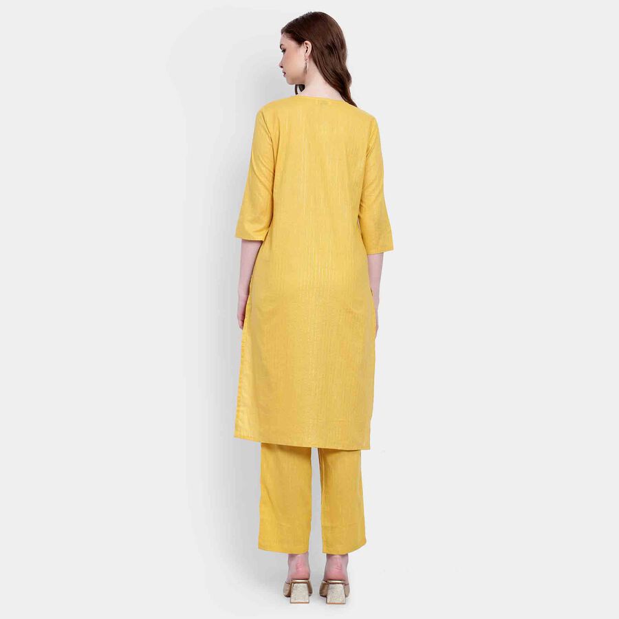 Embroidered Kurta, Mustard, large image number null