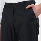 Men's Deep Midnight Navy Slim Fit Flat-Front Formal Trousers, Navy Blue, small