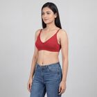 Women's Maroon Cotton Wire-Free Everyday Bra, Maroon, small