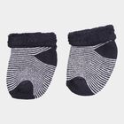 Infants Cotton Stripes Socks, Melange Light Grey, small image number null