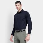 Men's 100% Cotton Formal Shirt , नेवी ब्लू, small image number null