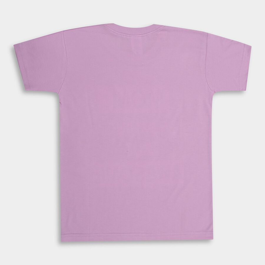 Boys' Half Sleeves T-Shirt , लाइलेक, large