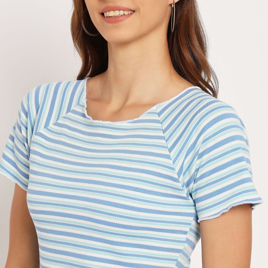 Ladies'  Crop  Top, Blue, large image number null