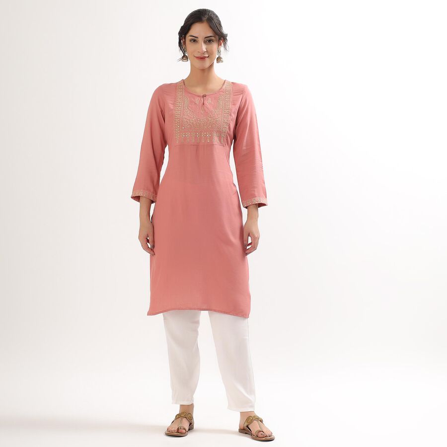 Ladies' Kurta , बैंगनी, large image number null