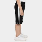 Boys' Black Relaxed Fit Printed Jamaican Shorts, Black, small