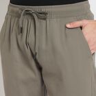 Men's 100% Cotton Slim Fit Casual Trousers , Light Grey, small image number null