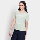 Ladies' Round Neck T-Shirt, Light Green, small