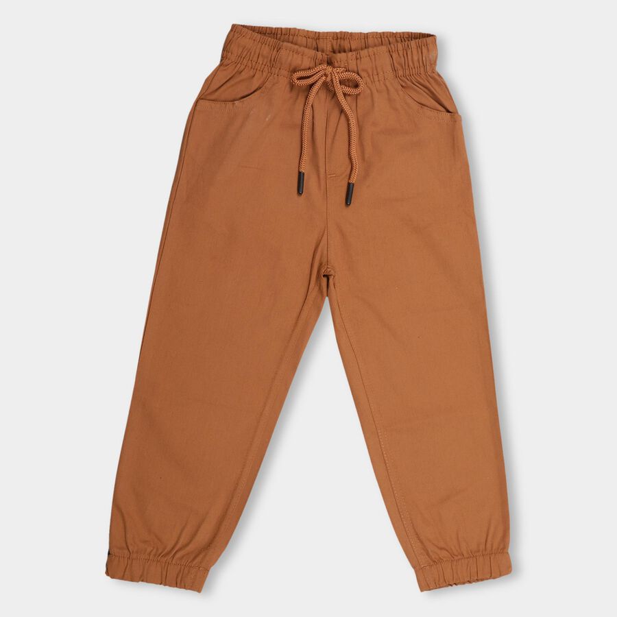 Boys' 100% Cotton Basic Five Pockets Trouser , Brown, large image number null