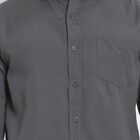 Solid Casual Shirt, Dark Grey, small image number null