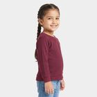 Girls' Maroon Long Sleeve Thermal, Wine, small