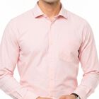 Men's Pink Regular Fit Formal Shirt, Light Pink, small
