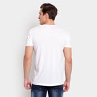 सॉलिड वी-नेक टी-शर्ट, सफ़ेद, small image number null