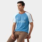 Men's White Round Neck Casual T-Shirt, White, small