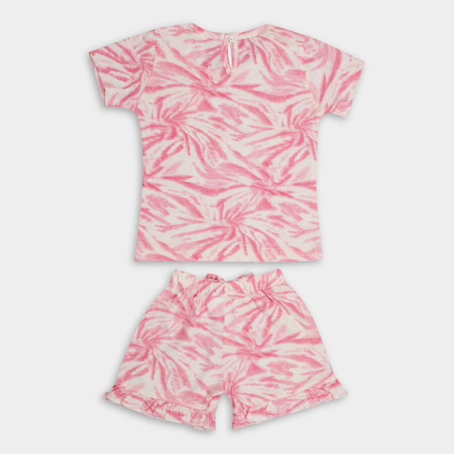 Infant Girls' 100% Cotton Short Set , गुलाबी, large image number null