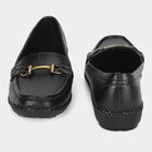 Women's Black Slip-On Loafers, काला, small