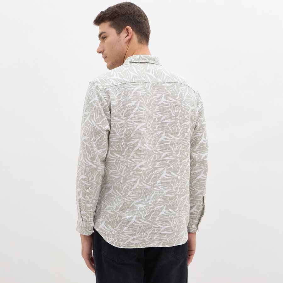 Men's 100% Cotton Casual Shirt, Light Green, large image number null